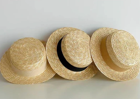 Mũ mùa hè dệt lúa mì tự nhiên