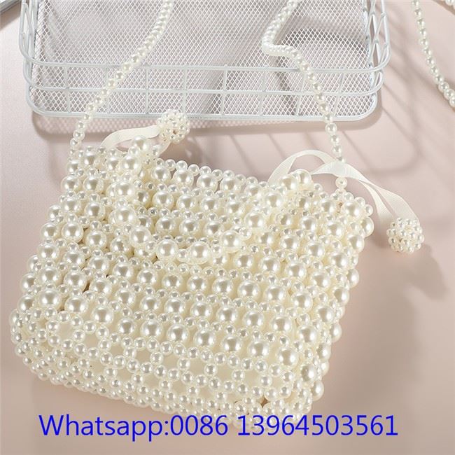 Túi hạt ngọc trai trắng thủ công