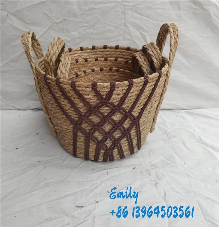Giỏ lưu trữ cỏ biển bằng tay