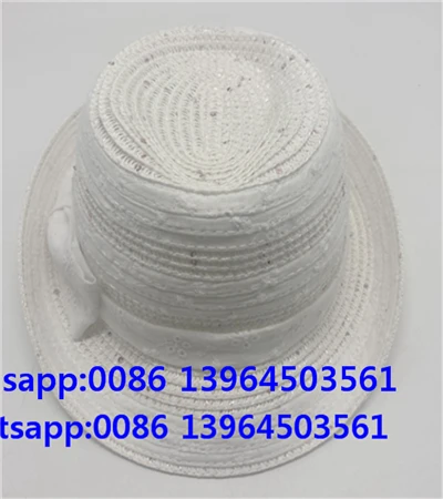 Mũ Fedora rơm trắng mềm mại mùa hè