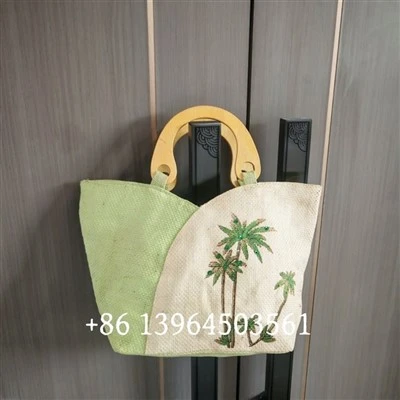Túi xách rơm dệt tre