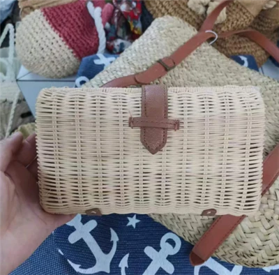 Túi buổi tối dệt tay bằng mây nhỏ