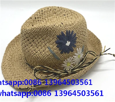 Mũ rơm nam dệt tay có thêu