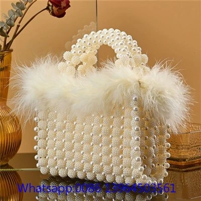 Túi dự tiệc ngọc trai dệt thủ công cho nữ