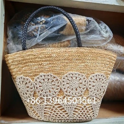 Túi đựng bánh răng mùa hè của phụ nữ rơm lúa mì