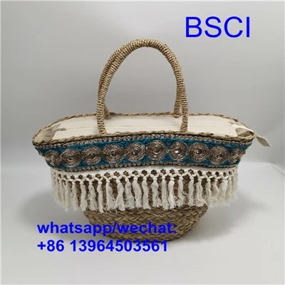 Túi đi bãi biển phụ nữ rơm